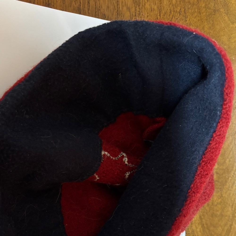 Red White and Blue Wool Beanie Hat - Picture 7 of 7